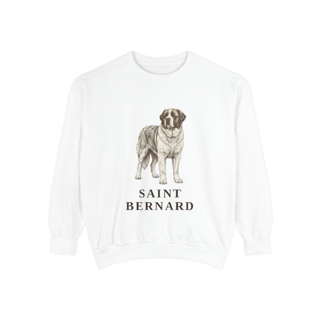 Saint Bernard Sweatshirt, White, front view