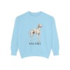saluki-sweatshirt-chambray Saluki Sweatshirt, Chambray, front view