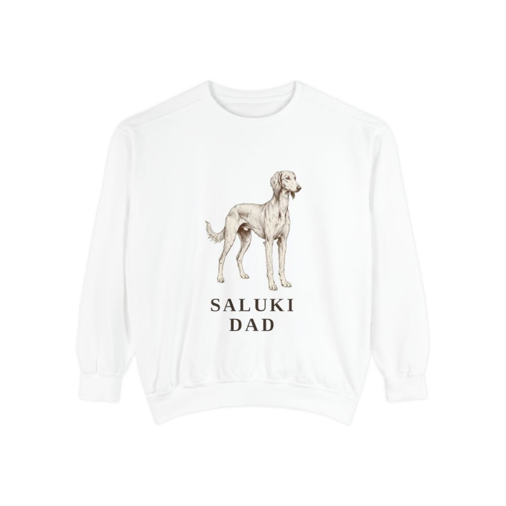 Saluki Dad Sweatshirt, White, front view