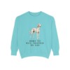 saluki-sweatshirt-humor-chalky-mint Saluki Humor Sweatshirt, Chalky Mint, front view
