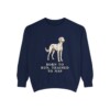 saluki-sweatshirt-humor-true-navy Saluki Humor Sweatshirt, True Navy, front view