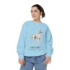 Saluki Latin Sweatshirt, Chambray, person 2 front