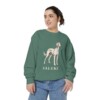 saluki-sweatshirt-light-green-person-2-front Saluki Sweatshirt, Light Green, person 2 front