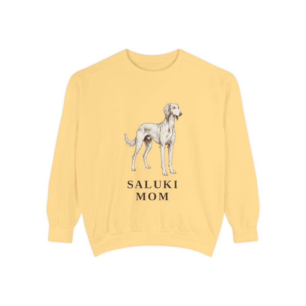 Saluki Mom Sweatshirt, Butter, front view