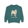 Samoyed Sweatshirt, Blue Spruce, front view