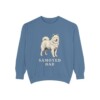 Samoyed Dad Sweatshirt, Blue Jean, front view