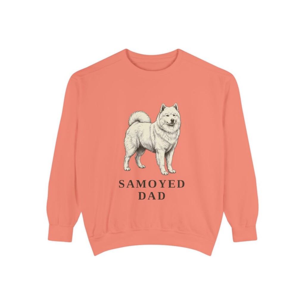Samoyed Dad Sweatshirt, Terracotta, front view