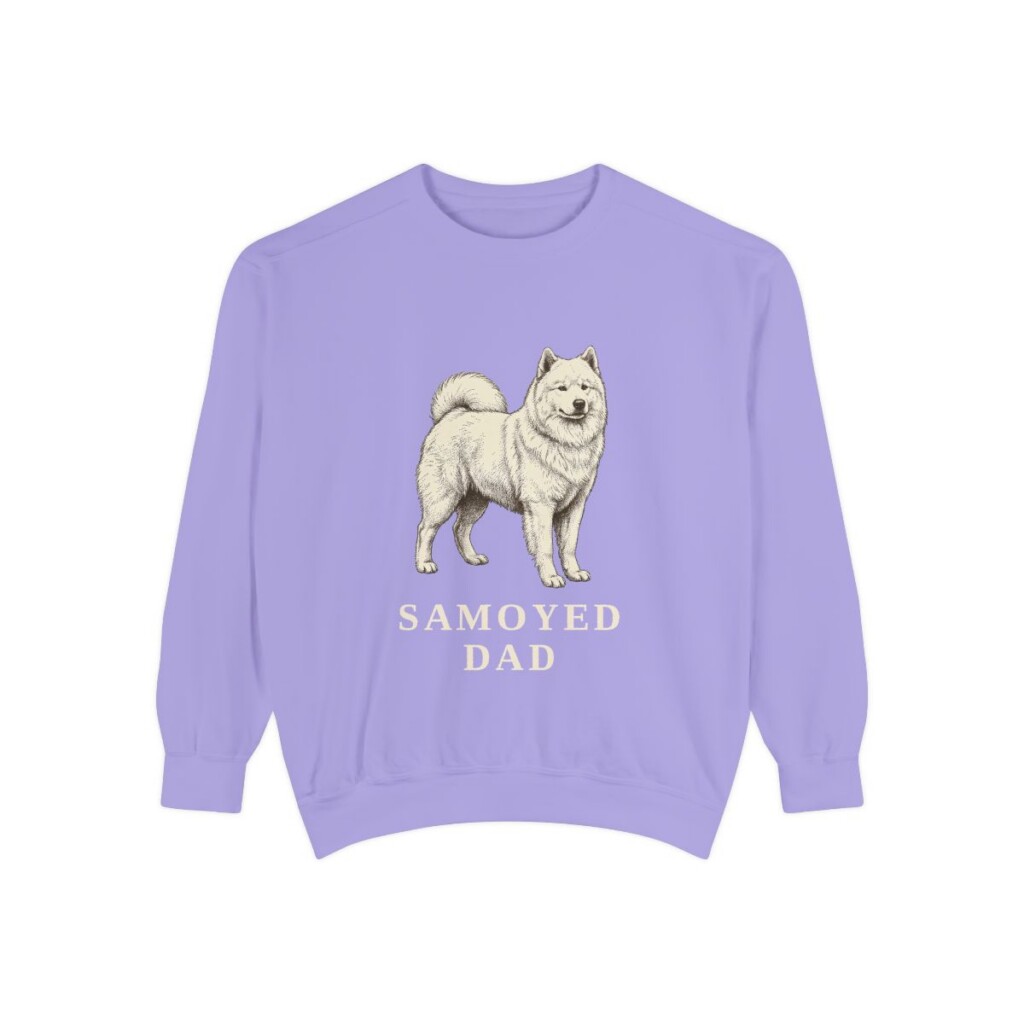 Samoyed Dad Sweatshirt, Violet, front view