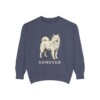 Samoyed Sweatshirt, Denim, front view