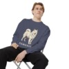 Samoyed Sweatshirt, Denim, person 1 context