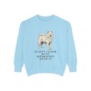 Samoyed Humor Sweatshirt, Chambray, front view