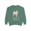 Samoyed Humor Sweatshirt, Light Green, front view