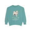 Samoyed Humor Sweatshirt, Seafoam, front view