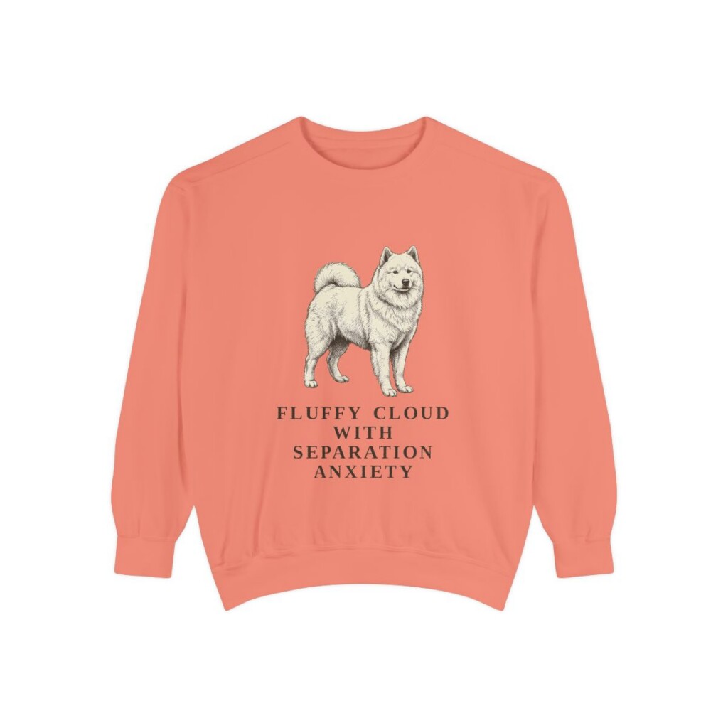 Samoyed Humor Sweatshirt, Terracotta, front view