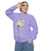 Samoyed Humor Sweatshirt, Violet, person 2 context
