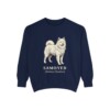 Samoyed Latin Sweatshirt, True Navy, front view