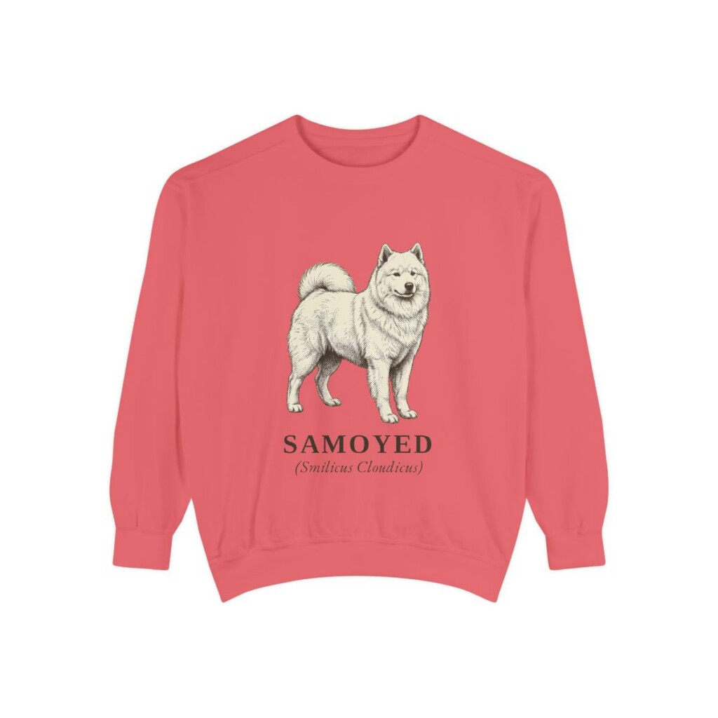 Samoyed Latin Sweatshirt, Watermelon, front view