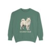 Samoyed Sweatshirt, Light Green, front view