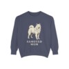 Samoyed Mom Sweatshirt, Denim, front view