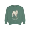 Samoyed Mom Sweatshirt, Light Green, front view