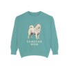 Samoyed Mom Sweatshirt, Seafoam, front view