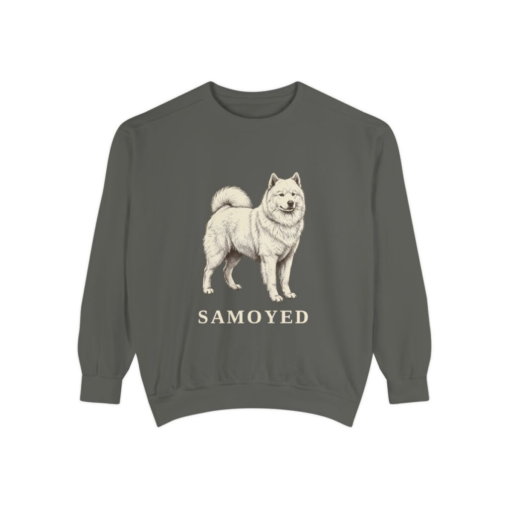 Samoyed Sweatshirt, Pepper, front view