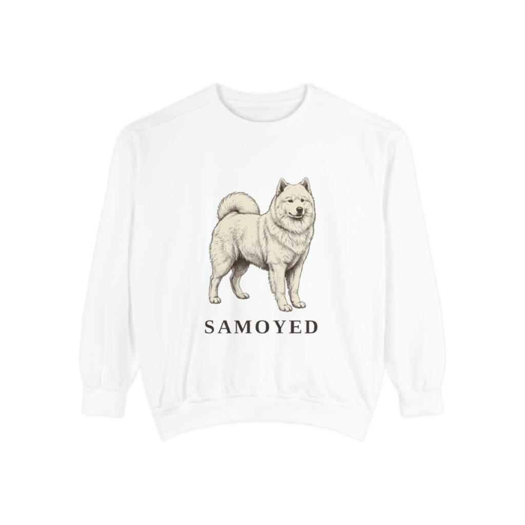Samoyed Sweatshirt, White, front view