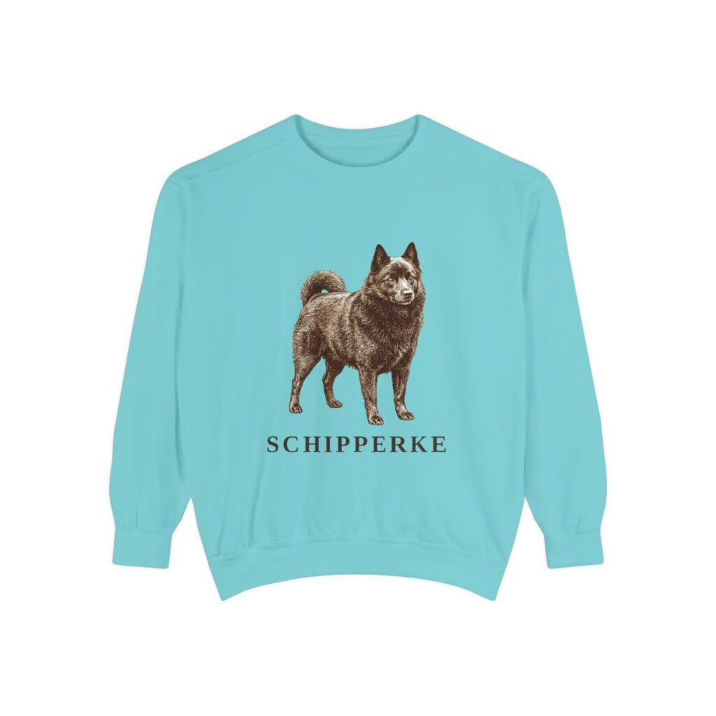 Schipperke Sweatshirt, Chalky Mint, front view
