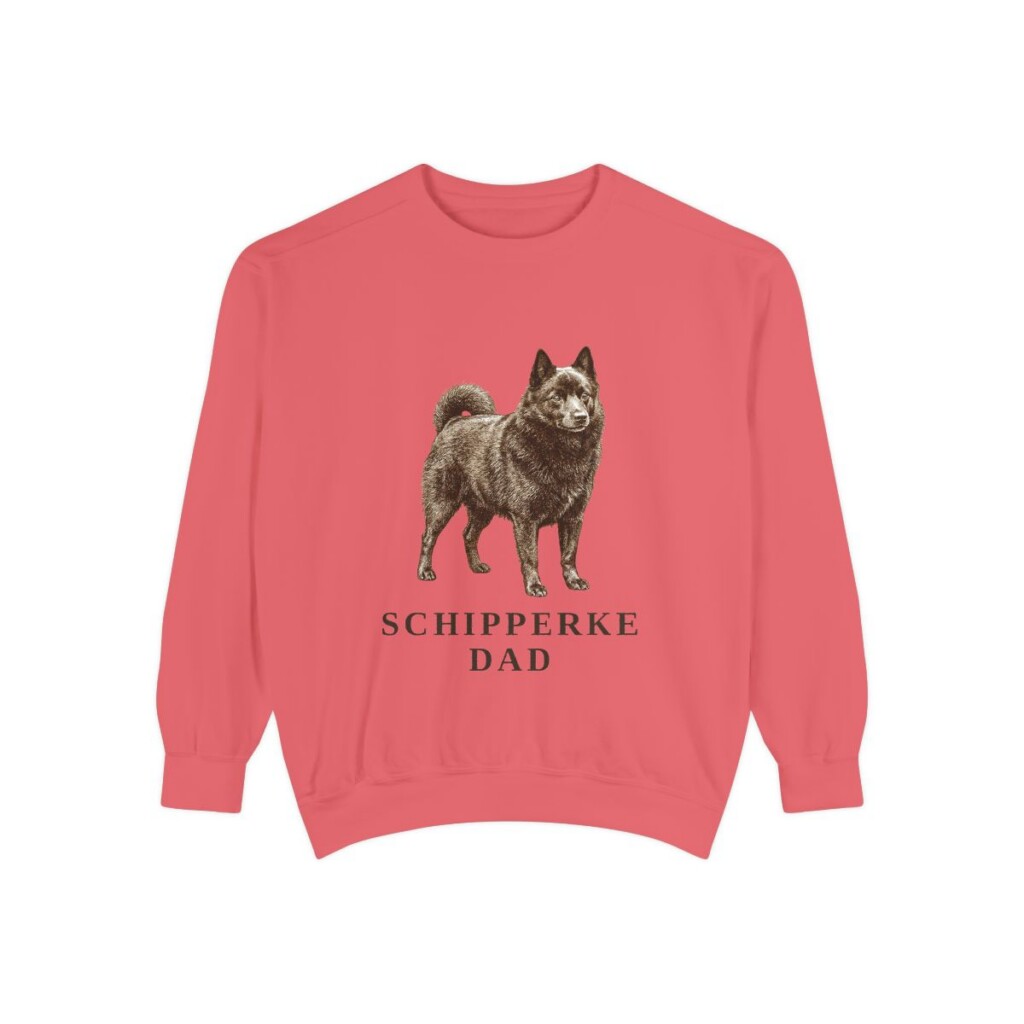 Schipperke Dad Sweatshirt, Watermelon, front view