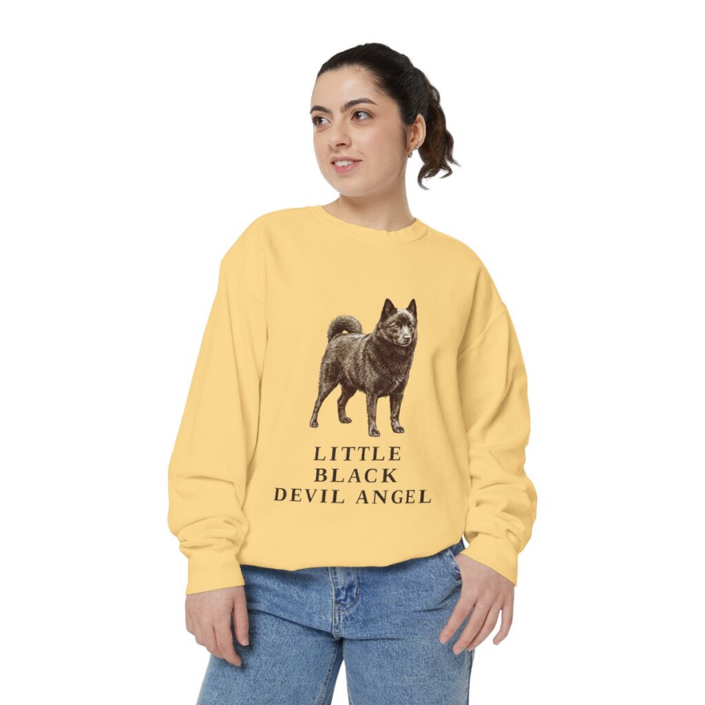 Schipperke Humor Sweatshirt, Butter, person 2 front