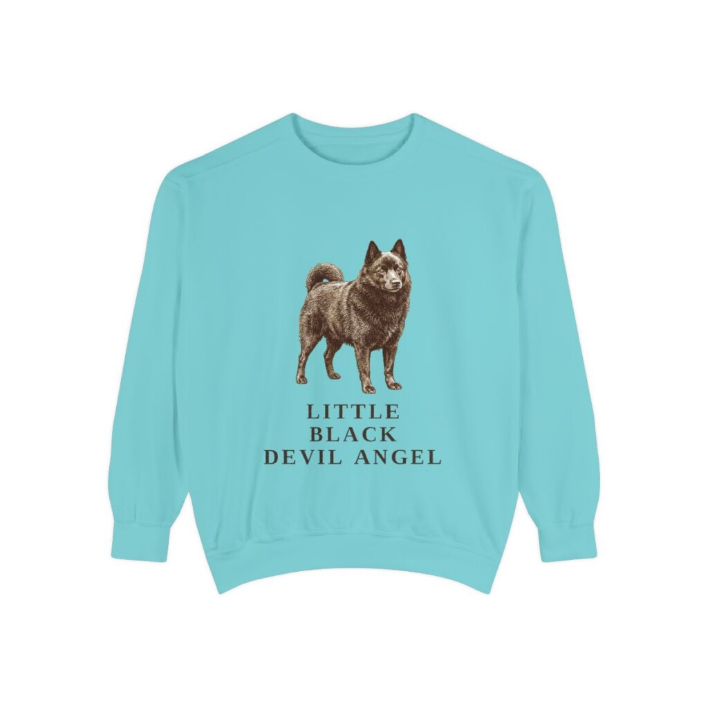 Schipperke Humor Sweatshirt, Chalky Mint, front view