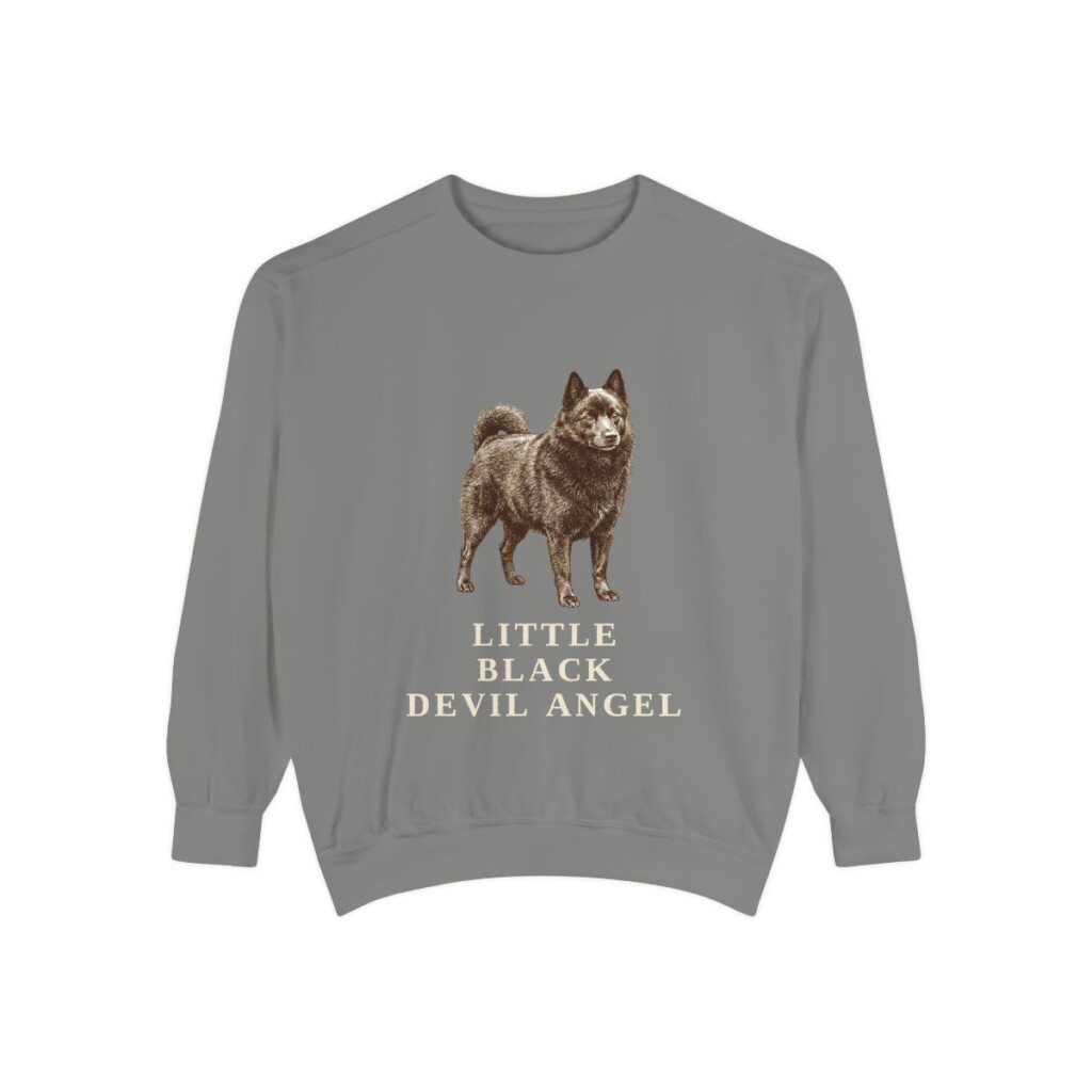 Schipperke Humor Sweatshirt, Grey, front view