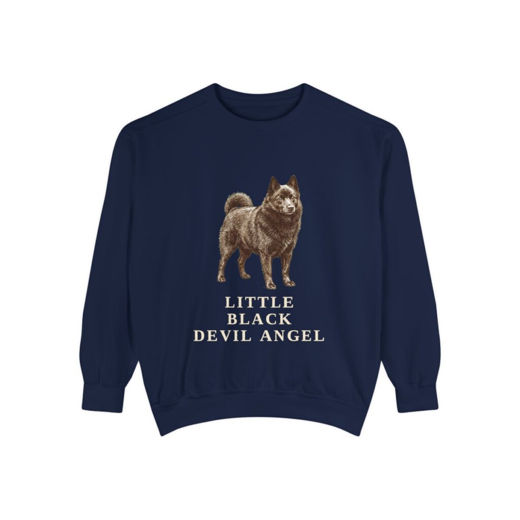 Schipperke Humor Sweatshirt, True Navy, front view