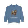 schipperke-sweatshirt-latin-blue-jean Schipperke Latin Sweatshirt, Blue Jean, front view