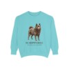 schipperke-sweatshirt-latin-chalky-mint Schipperke Latin Sweatshirt, Chalky Mint, front view