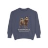 schipperke-sweatshirt-latin-denim Schipperke Latin Sweatshirt, Denim, front view