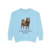 Schipperke Mom Sweatshirt, Chambray, front view