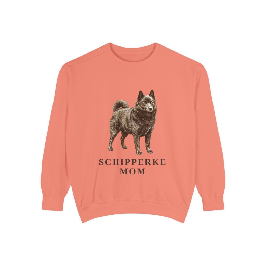 Schipperke Mom Sweatshirt, Terracotta, front view