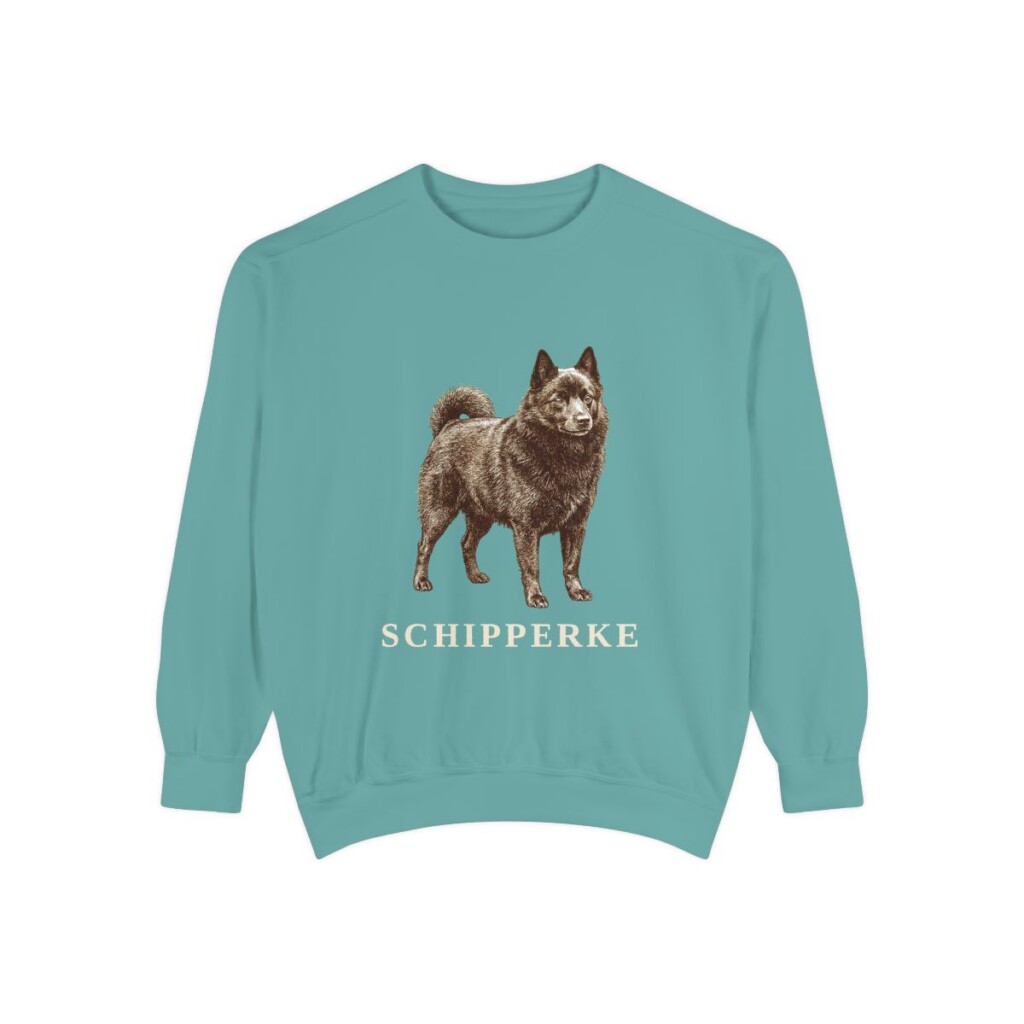 Schipperke Sweatshirt, Seafoam, front view