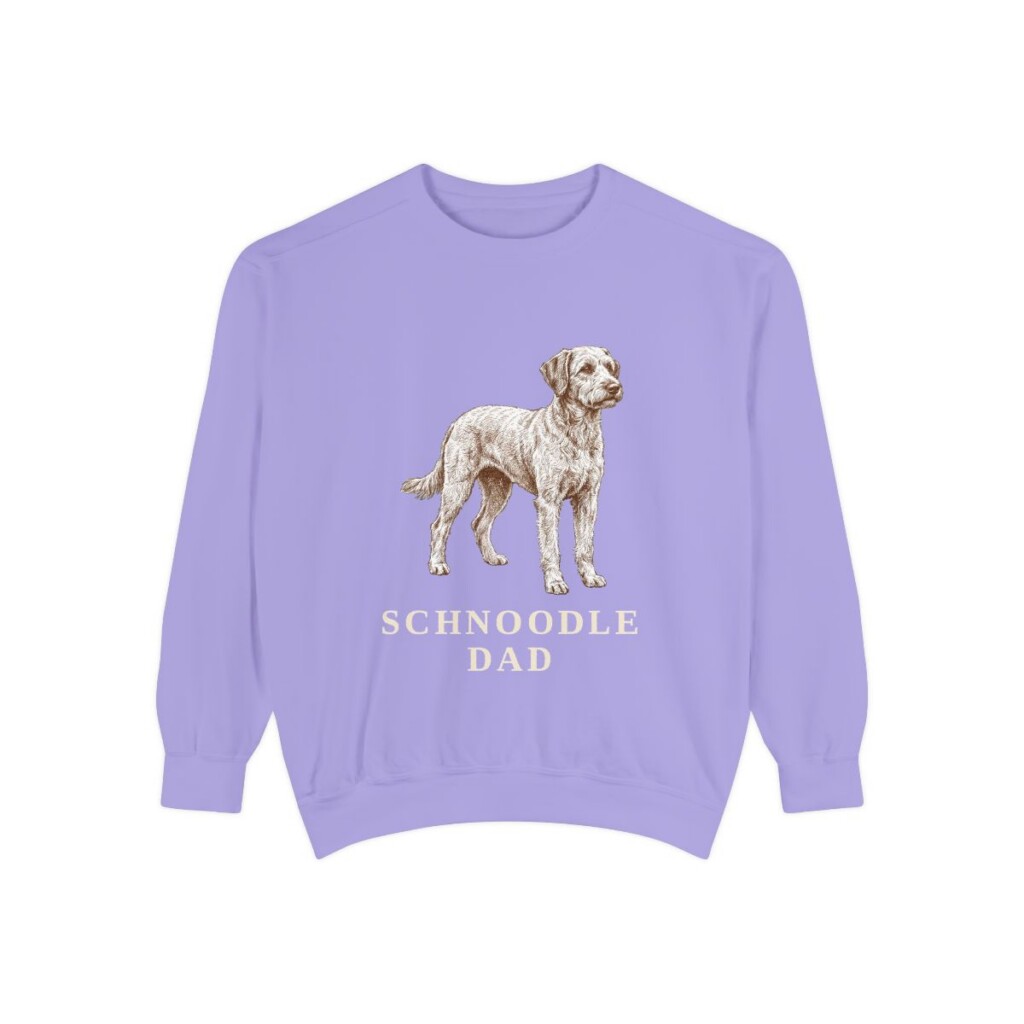 Schnoodle Dad Sweatshirt, Violet, front view