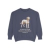 Schnoodle Humor Sweatshirt, Denim, front view