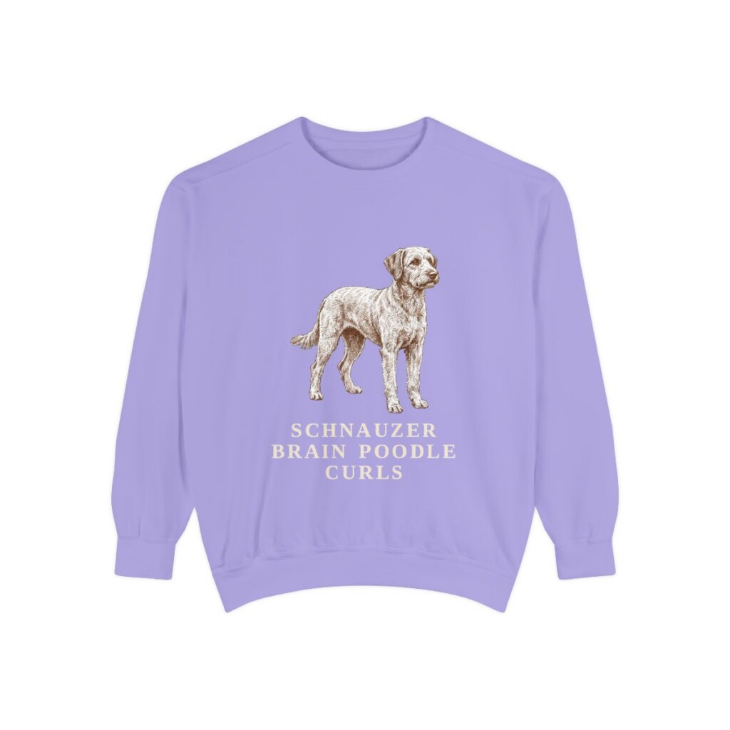 Schnoodle Humor Sweatshirt, Violet, front view
