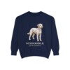 Schnoodle Latin Sweatshirt, True Navy, front view