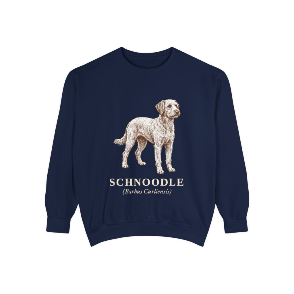 Schnoodle Latin Sweatshirt, True Navy, front view