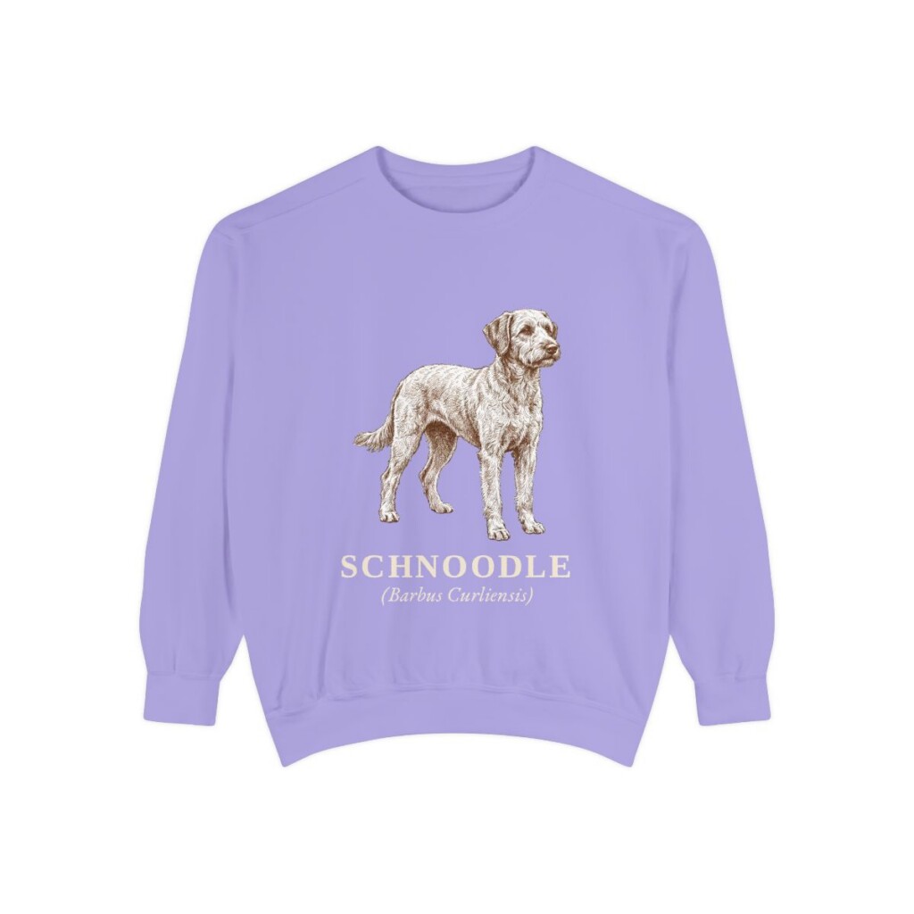 Schnoodle Latin Sweatshirt, Violet, front view