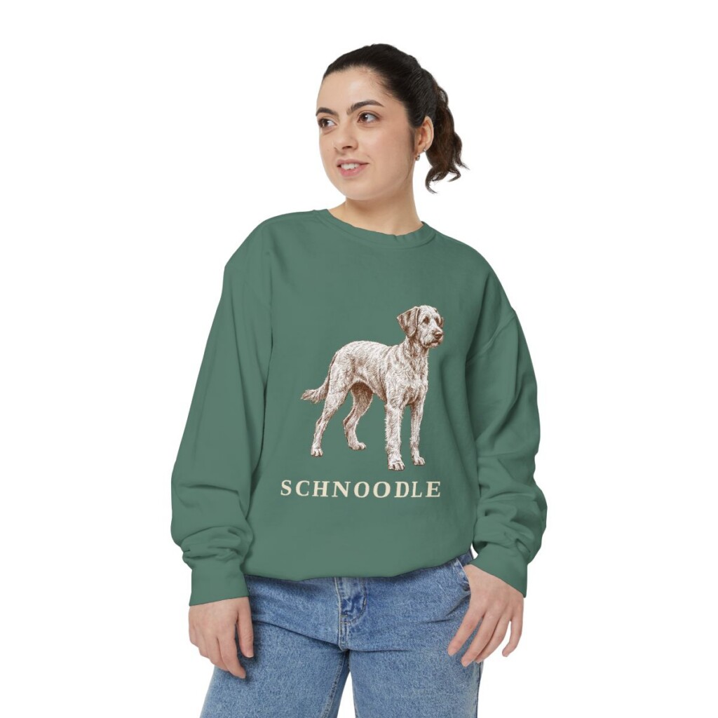 Schnoodle Sweatshirt, Light Green, person 2 front