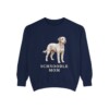 Schnoodle Mom Sweatshirt, True Navy, front view