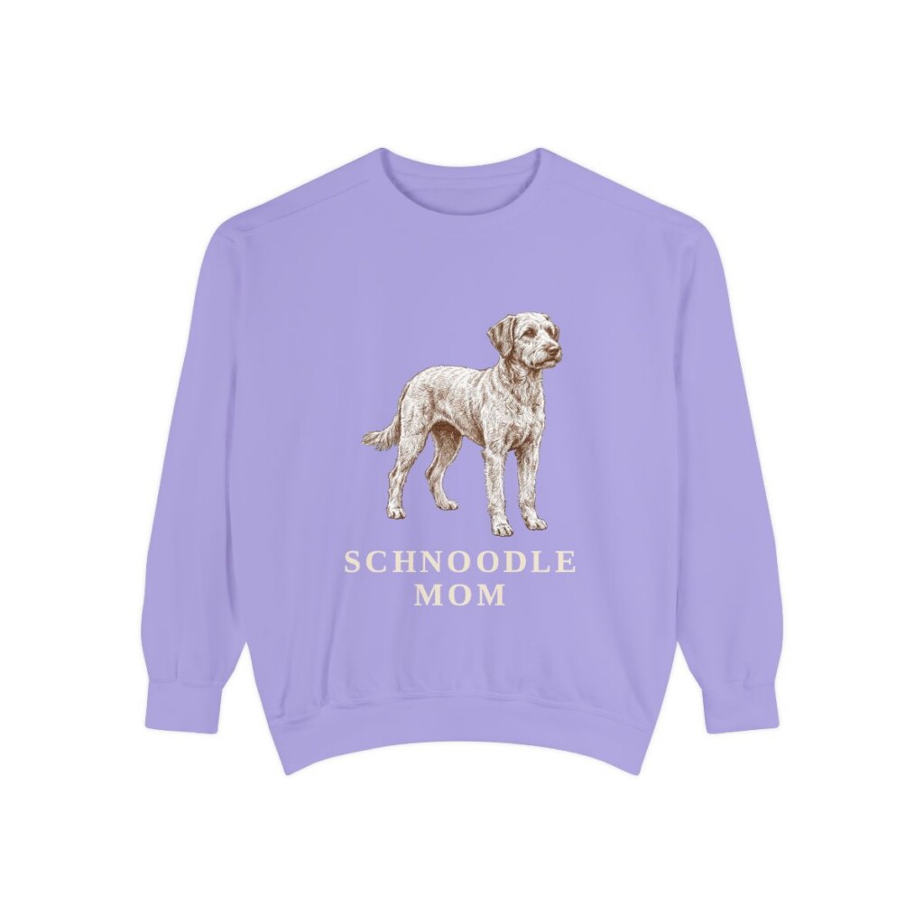 Schnoodle Mom Sweatshirt, Violet, front view