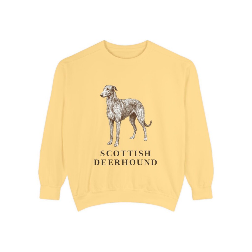 Scottish Deerhound Sweatshirt, Butter, front view