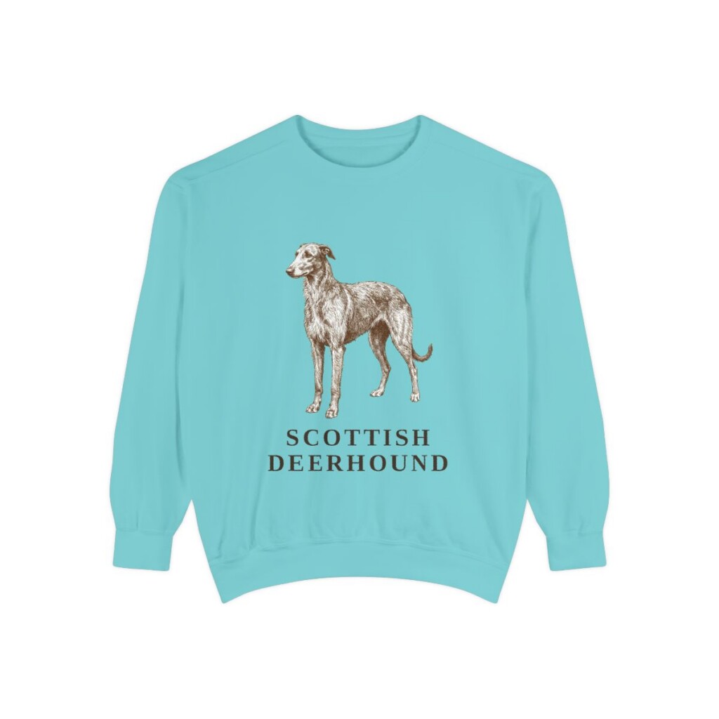 Scottish Deerhound Sweatshirt, Chalky Mint, front view